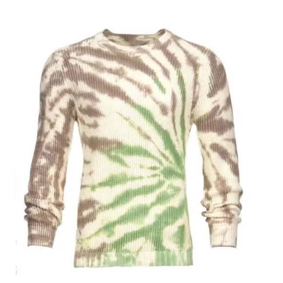 Ser.o.ya Leo Knit Sweater Beige/Green Swirl - Picture 1 of 7